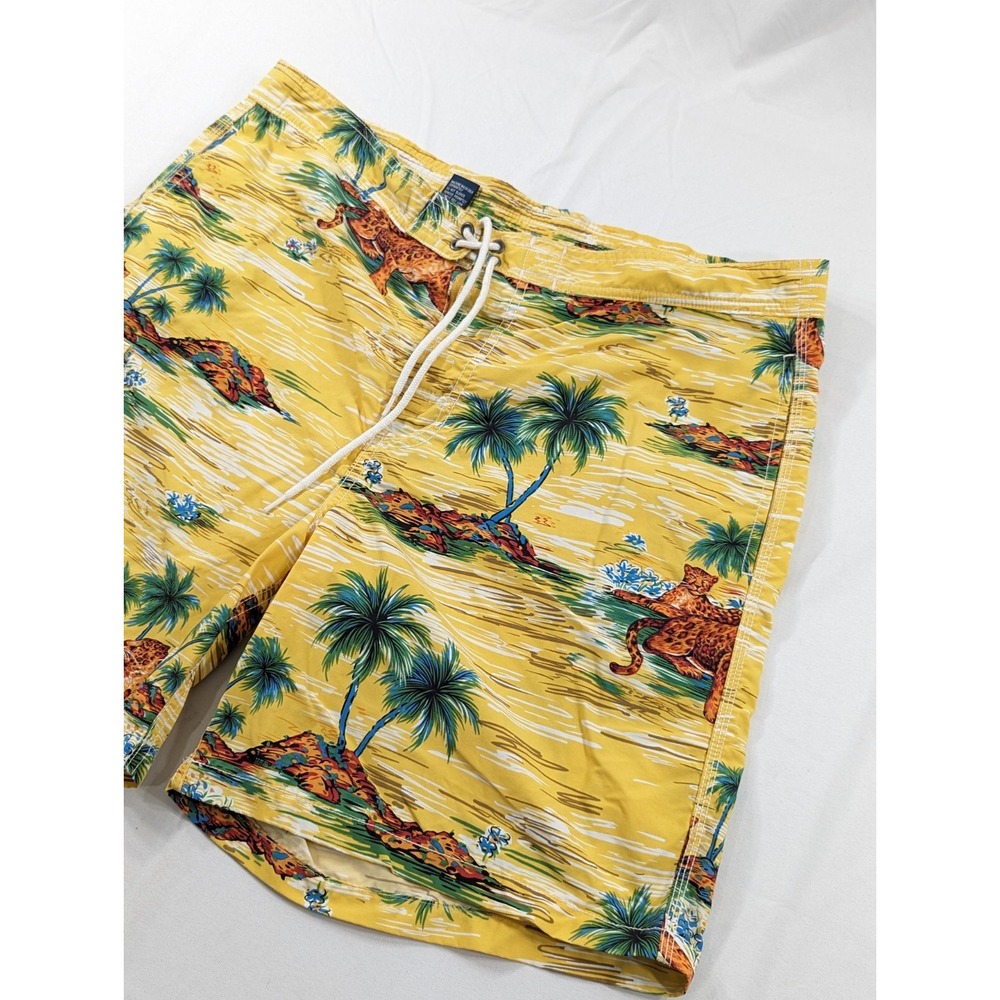 Vintage Polo Sport Ralph Lauren Men's size Large (38) Lined Swim Trunks Lazy Cat